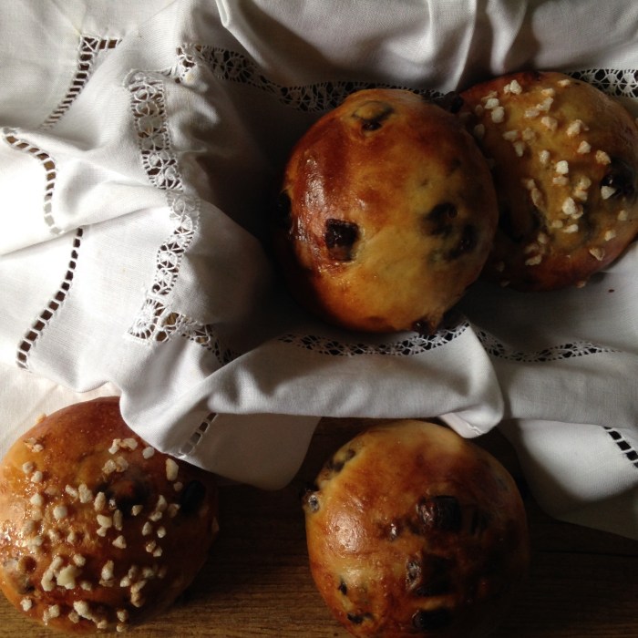 Bollos con chocolate